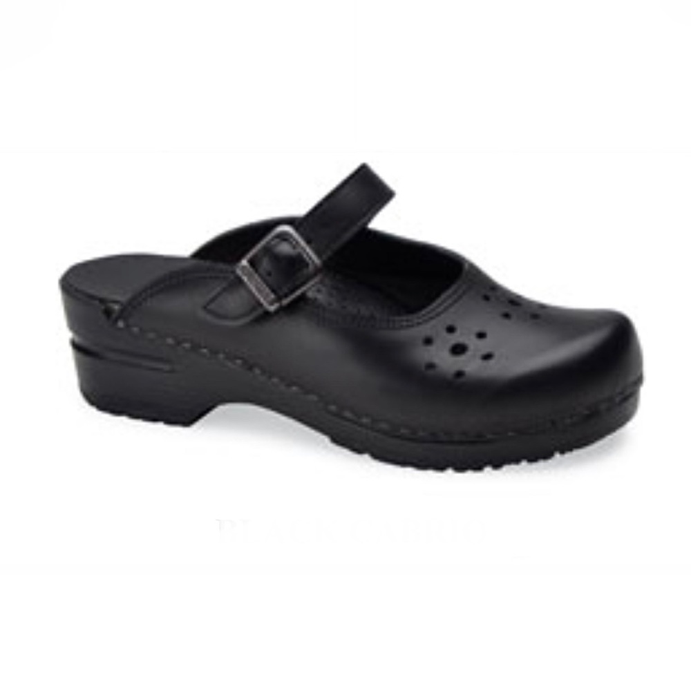 DANSKO Merrie Clogs Black Leather Mary Jane Slip-on Styling EU 37 / US 6.5-7 - Picture 11 of 12